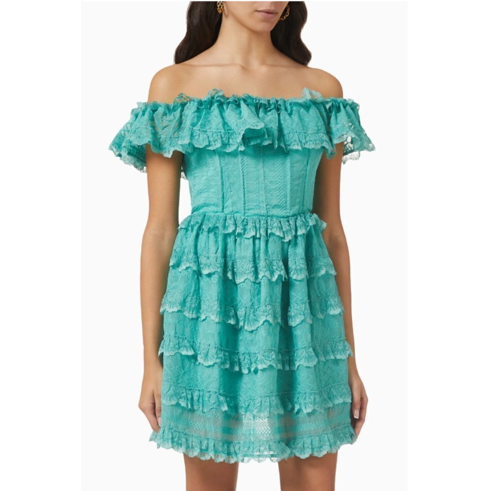 Elliatt Objective Ruffle Off-shoulder Mini Dress - Picture 4 of 6